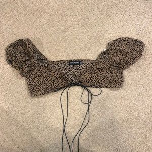 PLT cheetah crop top